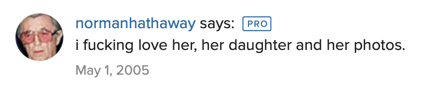 I fucking love her, her daughter and her photos