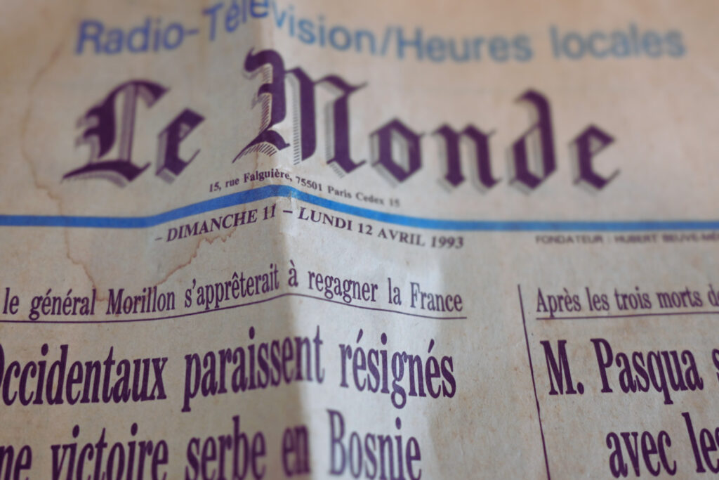 Le Monde 1993年春の新聞