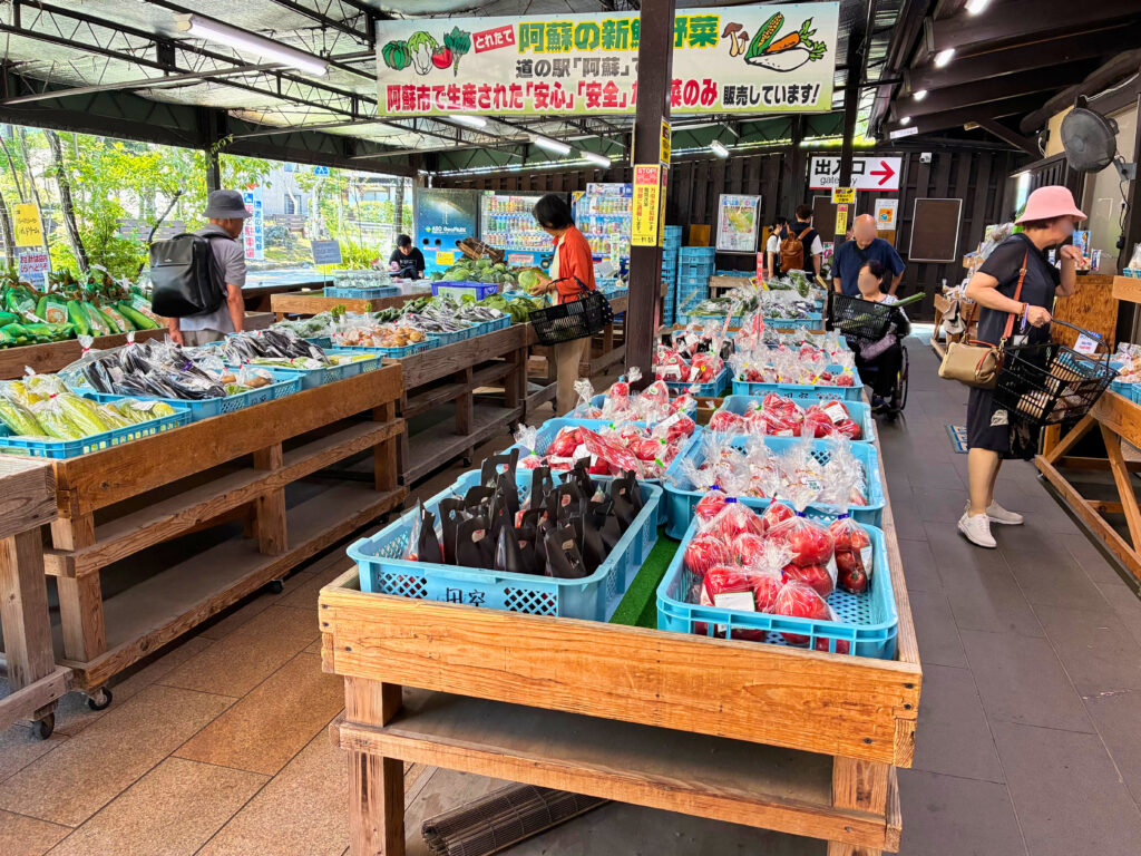 道の駅阿蘇の野菜コーナー