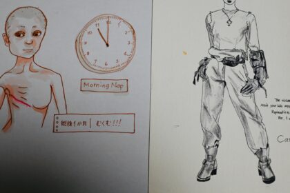 全摘手術のあとと、19歳の頃に描いていたイラストのタッチが似ている