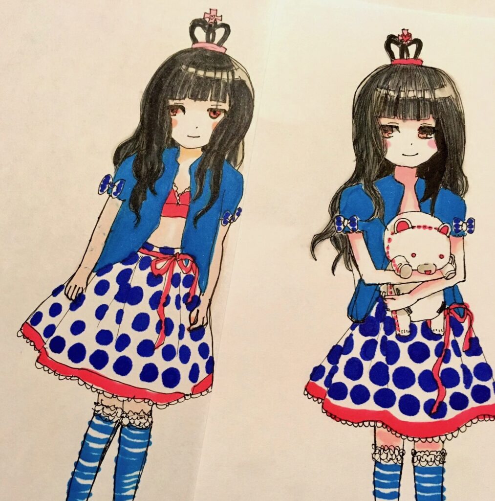 シャーリーテンプルのカタログを参考にして着せた、うららちゃんファンアート