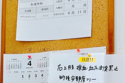 2025年4月の入院